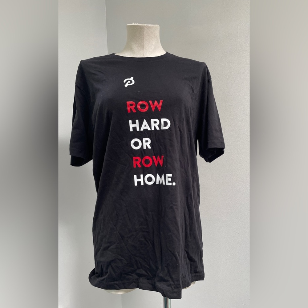 NWOT Peloton Rowing Short Sleeve Shirt- Black- Size L- UNISEX